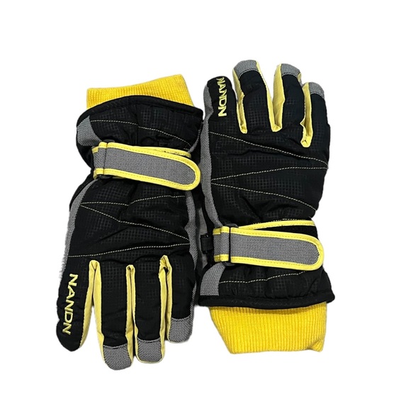 Nandn Winter Waterproof Gloves Kid's Medium Black / Yellow - Picture 1 of 6
